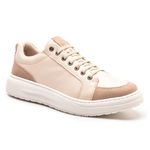 Sapatenis Casual Sola-alta Calprado Off White Couro