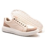 Sapatenis Casual Sola-alta Calprado Off White Couro