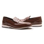 SAPATO MASCULINO MOCASSIM CHOCOLATE EM COURO