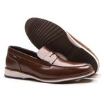 SAPATO MASCULINO MOCASSIM CHOCOLATE EM COURO