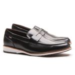SAPATO MASCULINO MOCASSIM PRETO EM COURO