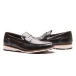 SAPATO MASCULINO MOCASSIM PRETO EM COURO
