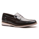 SAPATO MASCULINO MOCASSIM PRETO EM COURO