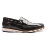SAPATO MASCULINO MOCASSIM PRETO EM COURO