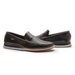 SAPATILHA CASUAL MASCULINO PRETO EM COURO