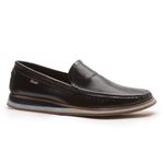 SAPATILHA CASUAL MASCULINO PRETO EM COURO