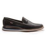 SAPATILHA CASUAL MASCULINO PRETO EM COURO