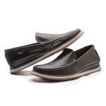 SAPATILHA CASUAL MASCULINO PRETO EM COURO