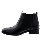 Bota Chelsea Feminina Couro Vegetale Preto