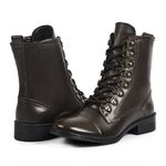 Bota/Coturno Feminina Kader Woman Couro Confort Café