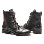 Bota/Coturno Feminina Kader Woman Couro Confort Preto