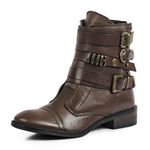 Bota/Coturno Feminina Kader Woman Couro Confort Chocolate