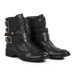 Bota/Coturno Feminina Kader Woman Couro Confort Preto