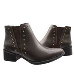 Bota Feminina em Couro Croco Café Calprado