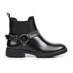 Bota Chelsea Kader Woman Feminina Couro Lisa Cano Curto Leve