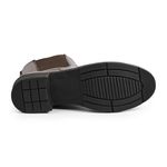 Bota Feminina Coturno Cano Curto Couro Chocolate