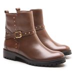 Bota Casual Kader Woman Feminina Café com Zíper
