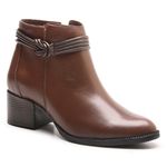 Bota Coturno Feminino Kader Woman Cacau Salto Alto com Zíper