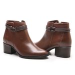 Bota Coturno Feminino Kader Woman Cacau Salto Alto com Zíper