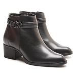 Bota Coturno Feminino Kader Woman Preto Salto Alto com Zíper