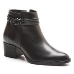Bota Coturno Feminino Kader Woman Preto Salto Alto com Zíper