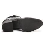 Bota Coturno Feminino Kader Woman Preto Salto Alto com Zíper