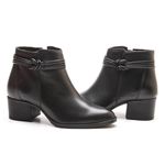 Bota Coturno Feminino Kader Woman Preto Salto Alto com Zíper