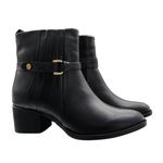 Bota Feminina Preta em Couro Legítimo Calprado