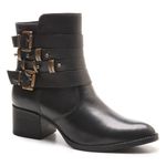 Bota/Coturno Feminina Kader Woman Couro Confort Preto