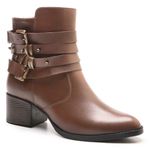Bota/Coturno Feminina Kader Woman Couro Confort Chocolate