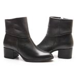 Bota/Coturno Feminina Kader Woman Couro Confort Preto