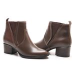 Bota Coturno Feminino Kader Woman Salto Alto com Elástico Café