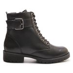 Bota Coturno Kader Woman Feminino Preto Cadarço Metal