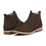 Bota Chelsea Calprado Couro Masculina Bico Redondo Conforto