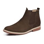 Bota Chelsea Calprado Couro Masculina Bico Redondo Conforto