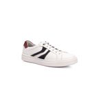 Tênis Feminino Branco em couro com Marinho e Vinho