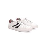 Tênis Feminino Branco em couro com Marinho e Vinho