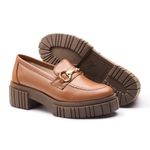 MOCASSIM FEMININO KADER WOMAN CAMEL COM FIVELA