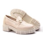 MOCASSIM FEMININO KADER WOMAN OFF WHITE COM FIVELA