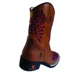 Bota Texana Feminina Juvenil Caramelo Bordado Laser PINK - R$ 433,27 OS: Produtos não disponíveis em estoque 15 dias para embarque!