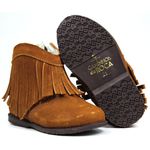 BOTINA FEMININA COUNTRY JUVENIL NOBUCK CASTOR COM FRANJA