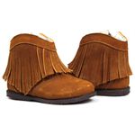 BOTINA FEMININA COUNTRY JUVENIL NOBUCK CASTOR COM FRANJA