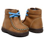 DESTROYER BOTA BEBE FÓSSIL CARAMELO COSTURA AZUL
