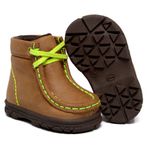 DESTROYER INFANTIL TÊNIS FÓSSIL CARAMELO COSTURA VERDE