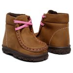 DESTROYER INFANTIL TÊNIS FÓSSIL CARAMELO COSTURA ROSA