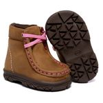 DESTROYER INFANTIL TÊNIS FÓSSIL CARAMELO COSTURA ROSA