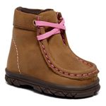 DESTROYER INFANTIL TÊNIS FÓSSIL CARAMELO COSTURA ROSA