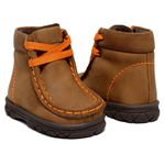 DESTROYER INFANTIL TÊNIS FÓSSIL CARAMELO COSTURA LARANJA