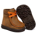 DESTROYER INFANTIL TÊNIS FÓSSIL CARAMELO COSTURA LARANJA