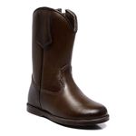 BOTA TEXANA JUVENIL LÁTEGO CAFÉ BICO REDONDO